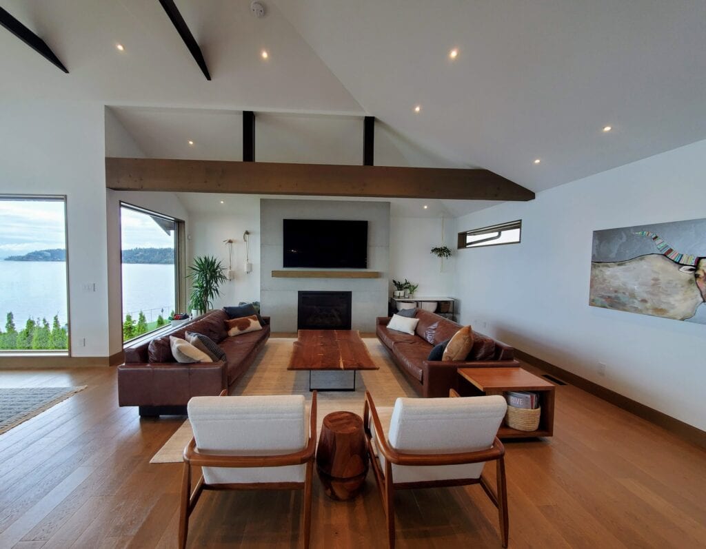 Open and light living room design